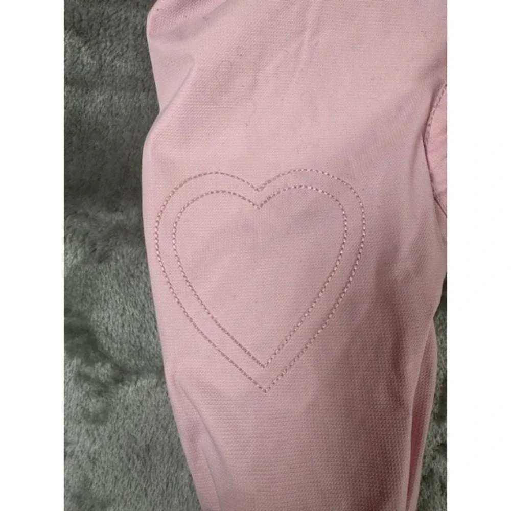 Columbia Snow Bibs Infant 12 Months Pink Heart Fleece Lined‎ Insulated Overalls